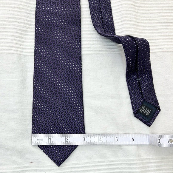 Ermenegildo Zegna Purple Patterned Silk Tie - Picture 4 of 7